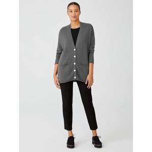 Eileen Fisher Cardigan 55% Organic Cotton, 45% Tencel, 5 Button, Retail $239